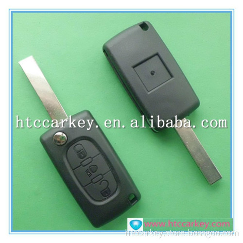 flip key remote 3 button for citroen middle light button